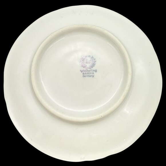 Vtg Winterling Bavaria Germany Floral Saucer & Teacup Set Pink Roses Gold Trim - Picture 7 of 11